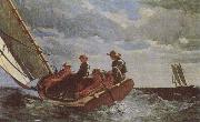 Winslow Homer Breezing Up oil on canvas